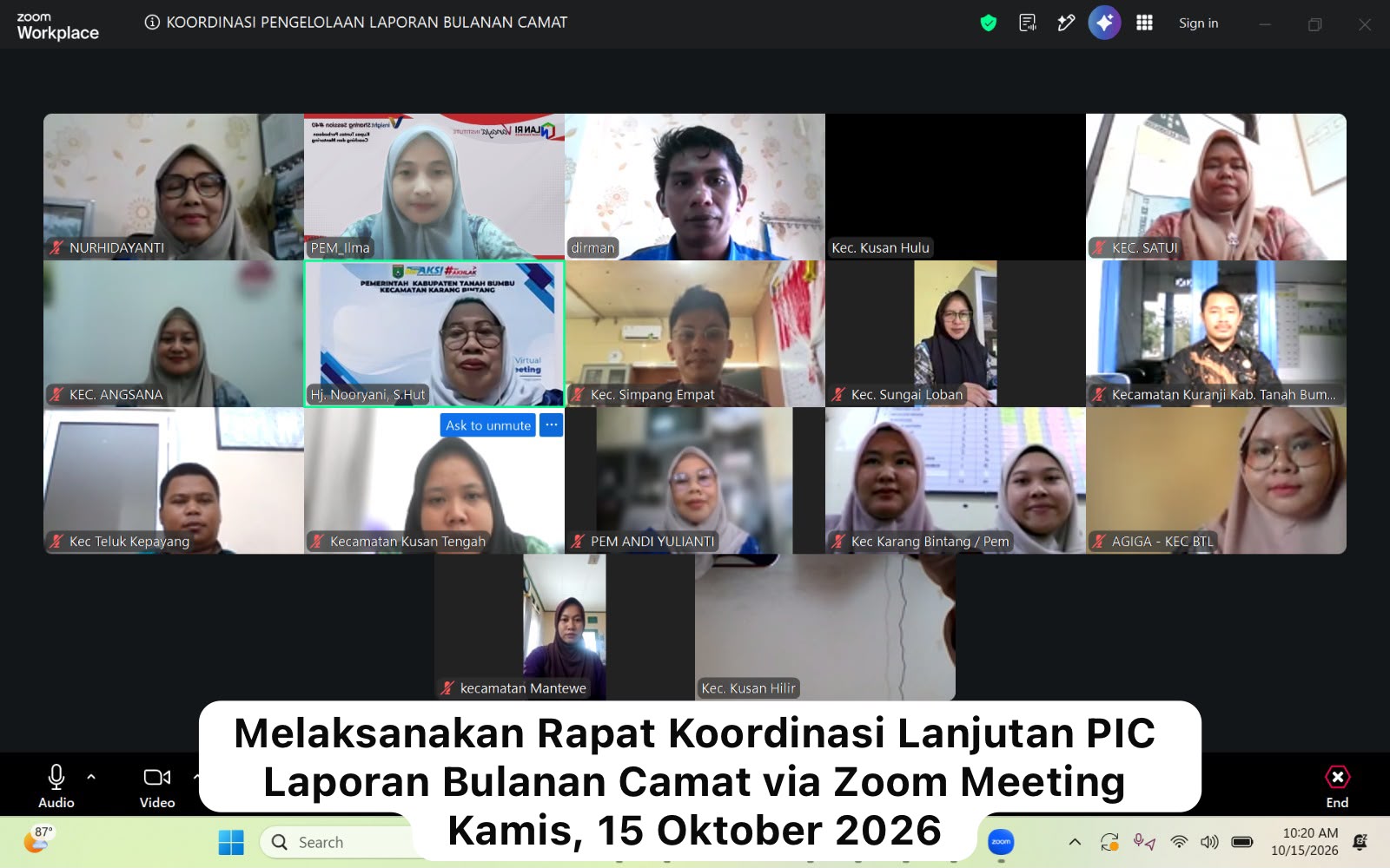 LAPORAN KEGIATAN BAGIAN PEMERINTAHAN